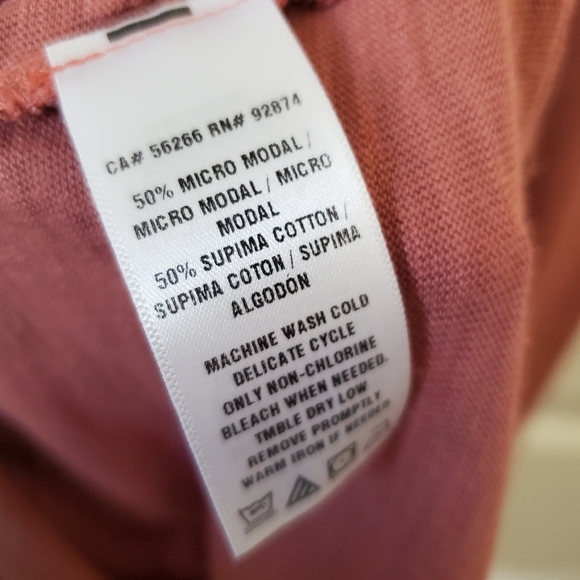 NEW Splendid Dusty Rose Supima Cotton Casual Crew Neck T Shirt Women's Size S/M - Picture 6 of 6